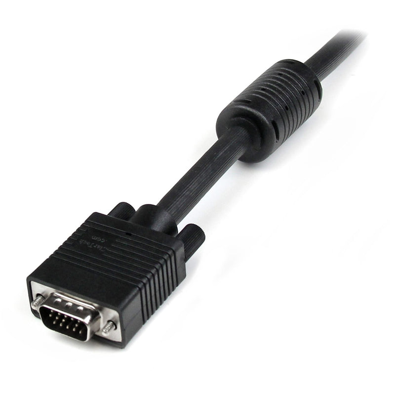 VGA cable connector showing integrated strain relief and cable boot design