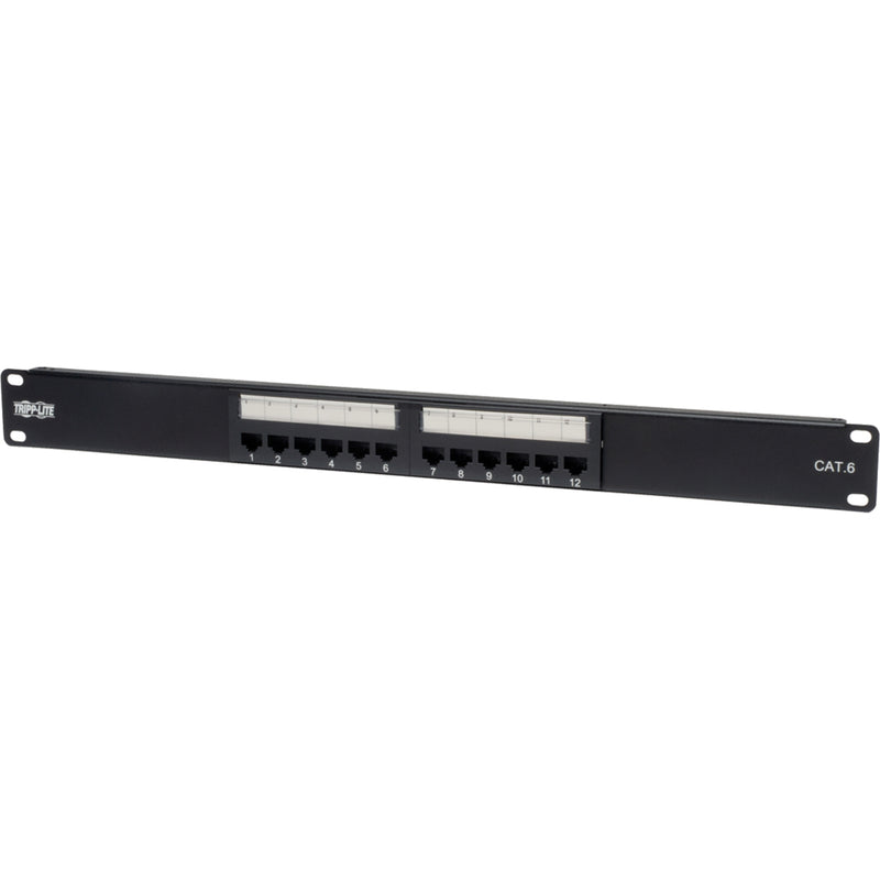 Front facing view of N252-024-HU patch panel emphasizing numbered port system