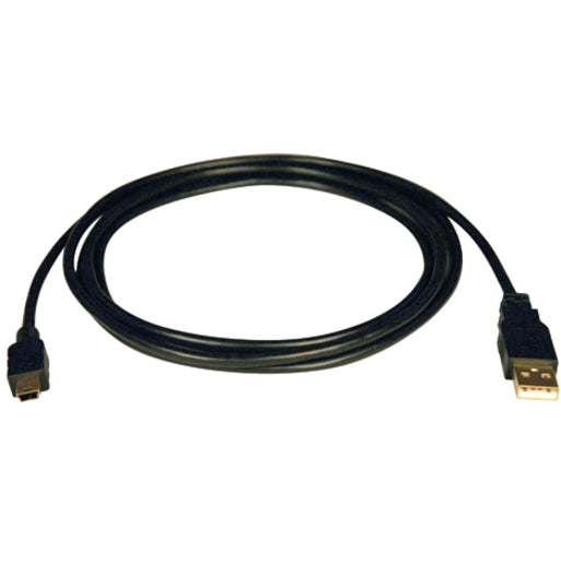 Tripp Lite U030-003 3-foot black USB 2.0 cable with gold-plated Type A to Mini-B connectors