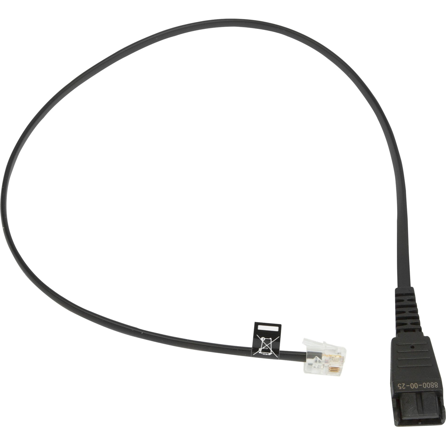 Jabra 8800-00-25 Headset Adapter Cable, Quick Disconnect to RJ-11 Phone - Male