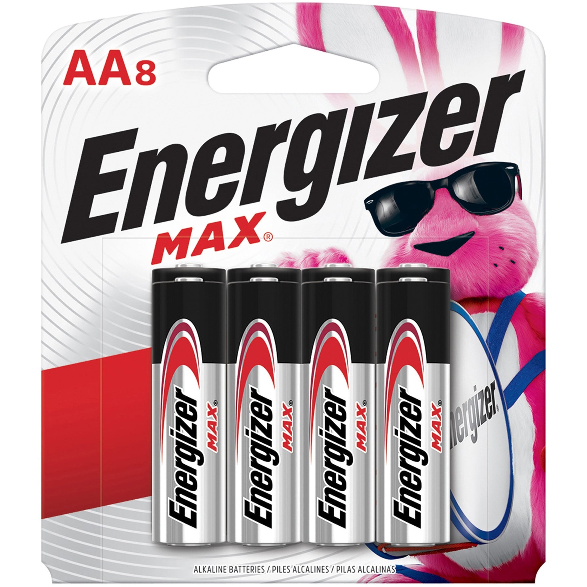 Energizer E91MP-8 MAX Alkaline AA Batteries, Long-lasting Power for Toys, CD Players, Flashlights