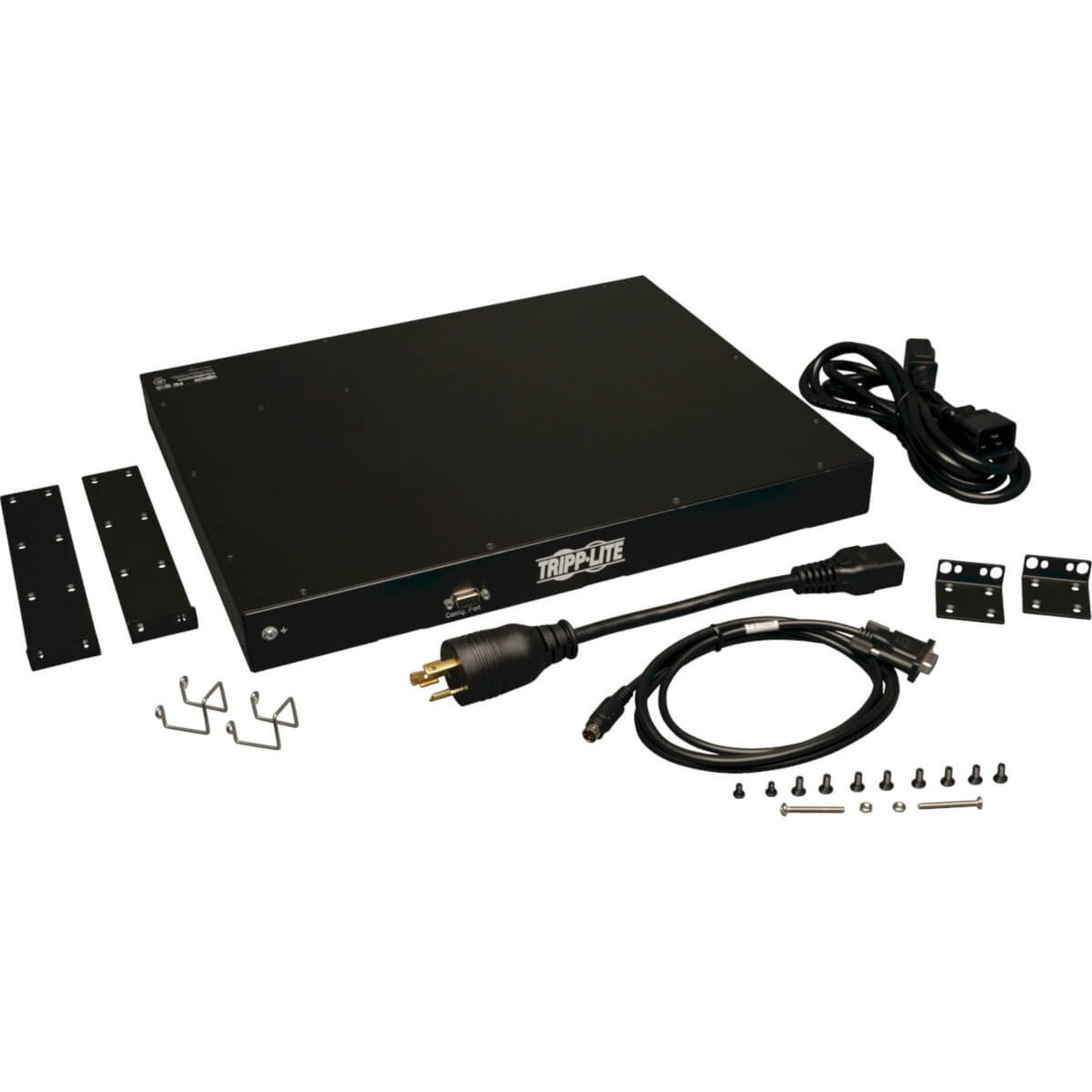 Tripp Lite PDUMNH20HV PDU shown with complete mounting kit and accessories-alternate-image4