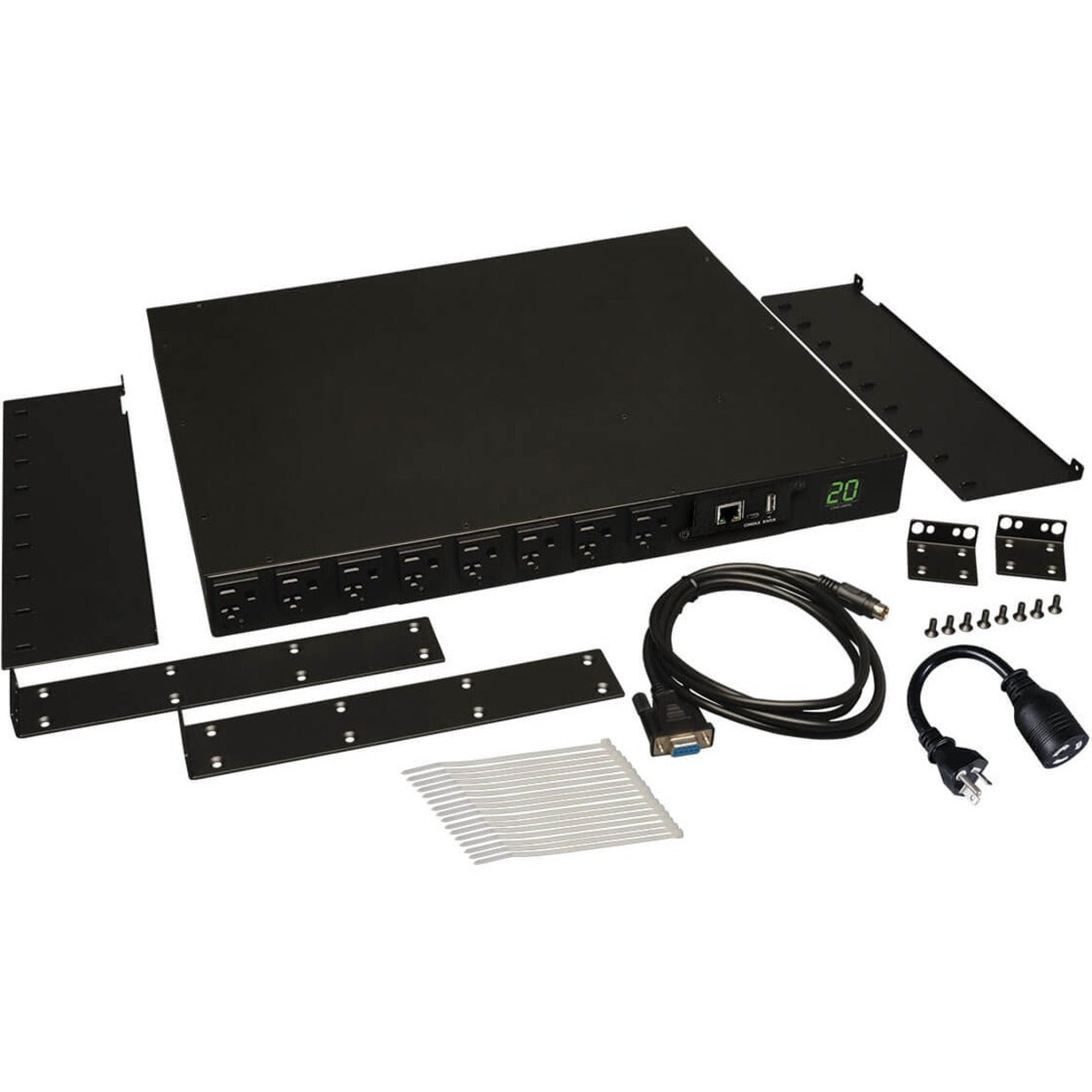 Tripp Lite PDUMH20NET Switched Metered PDU, 16-Outlets, 120V AC, Rack-mountable
