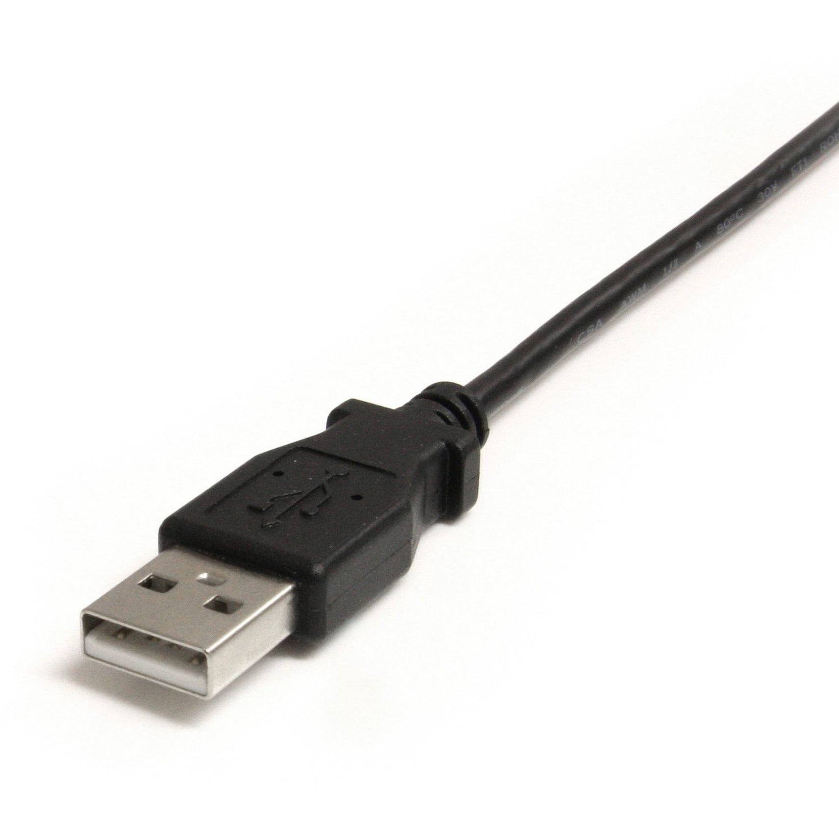 StarTech.com USB2HABM6RA 6英尺 迷你USB电缆 - A到直角迷你B，充电，模塑，480兆比特/秒数据传输速率 品牌名称：StarTech.com 翻译品牌名称：科技星Com