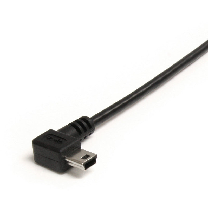 Close-up view of the right-angle Mini USB connector showing 90-degree bend design