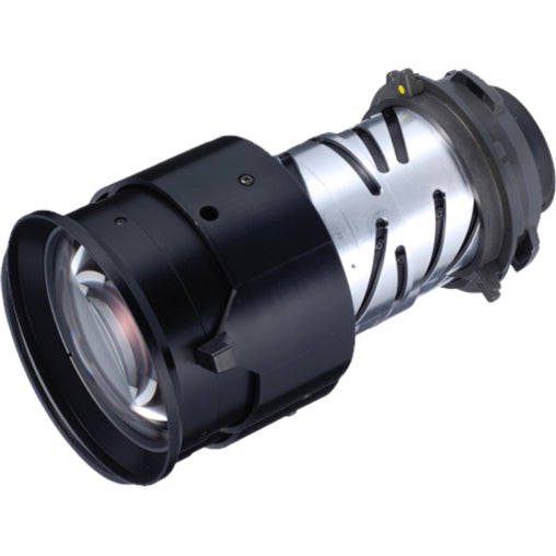 NEC NP13ZL professional zoom lens with black housing and silver accents showing 2x optical zoom capability