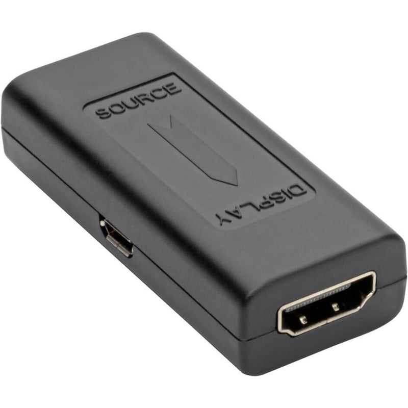 Side view of Tripp Lite B122-000-60 HDMI extender showing HDMI port and micro USB connection