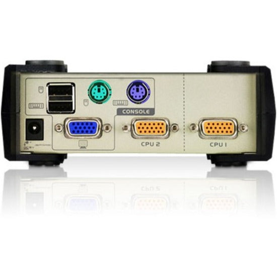 Rear port view of ATEN CS82U KVM switch showing all available connections