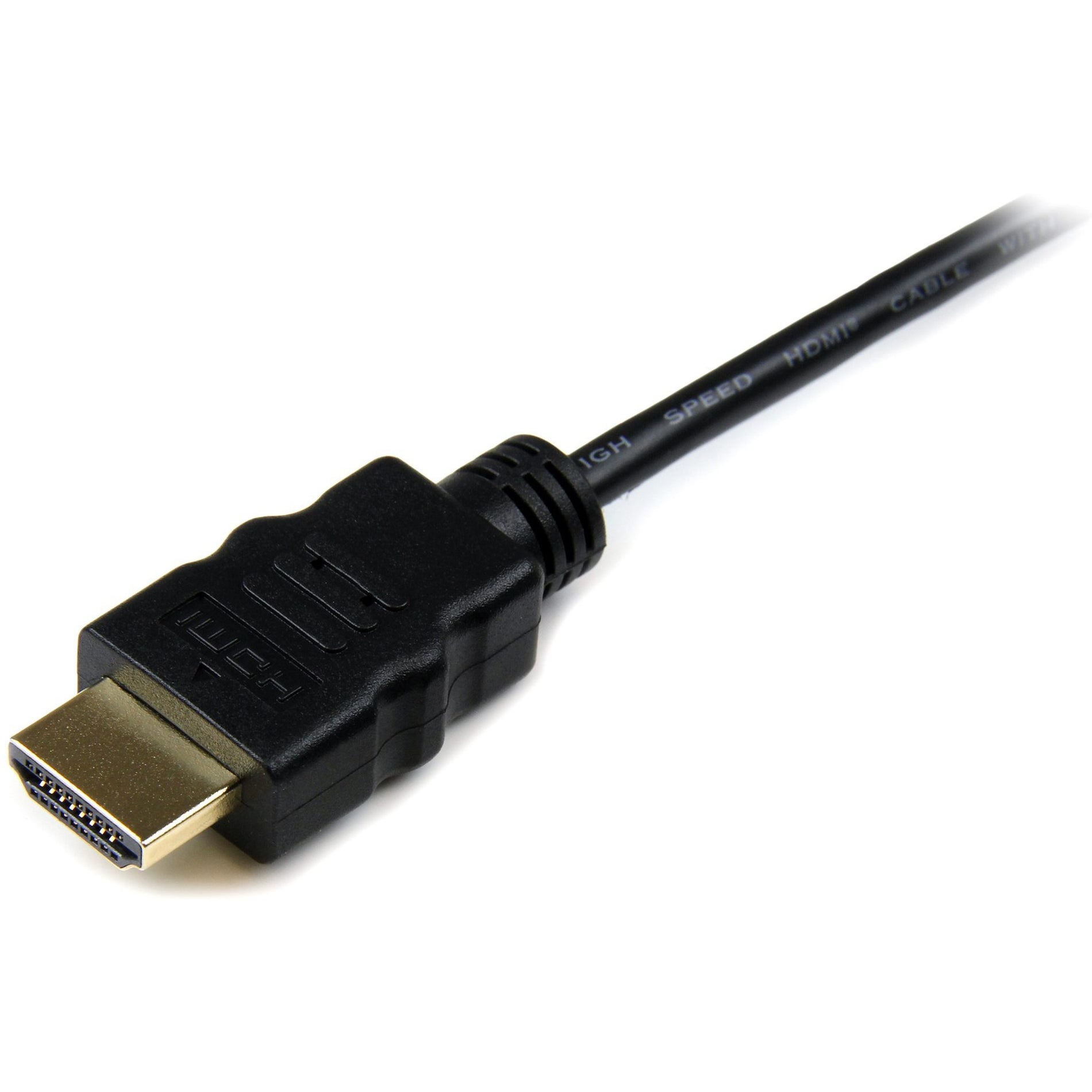 StarTech.com HDMIADMM3 3 ft Καλώδιο HDMI υψηλής ταχύτητας με Ethernet - HDMI σε HDMI Micro - Αρσενικό σε Αρσενικό Υποστηρίζεται 4Κ Επίχρυσοι Συνδέσμοι Μαύρο