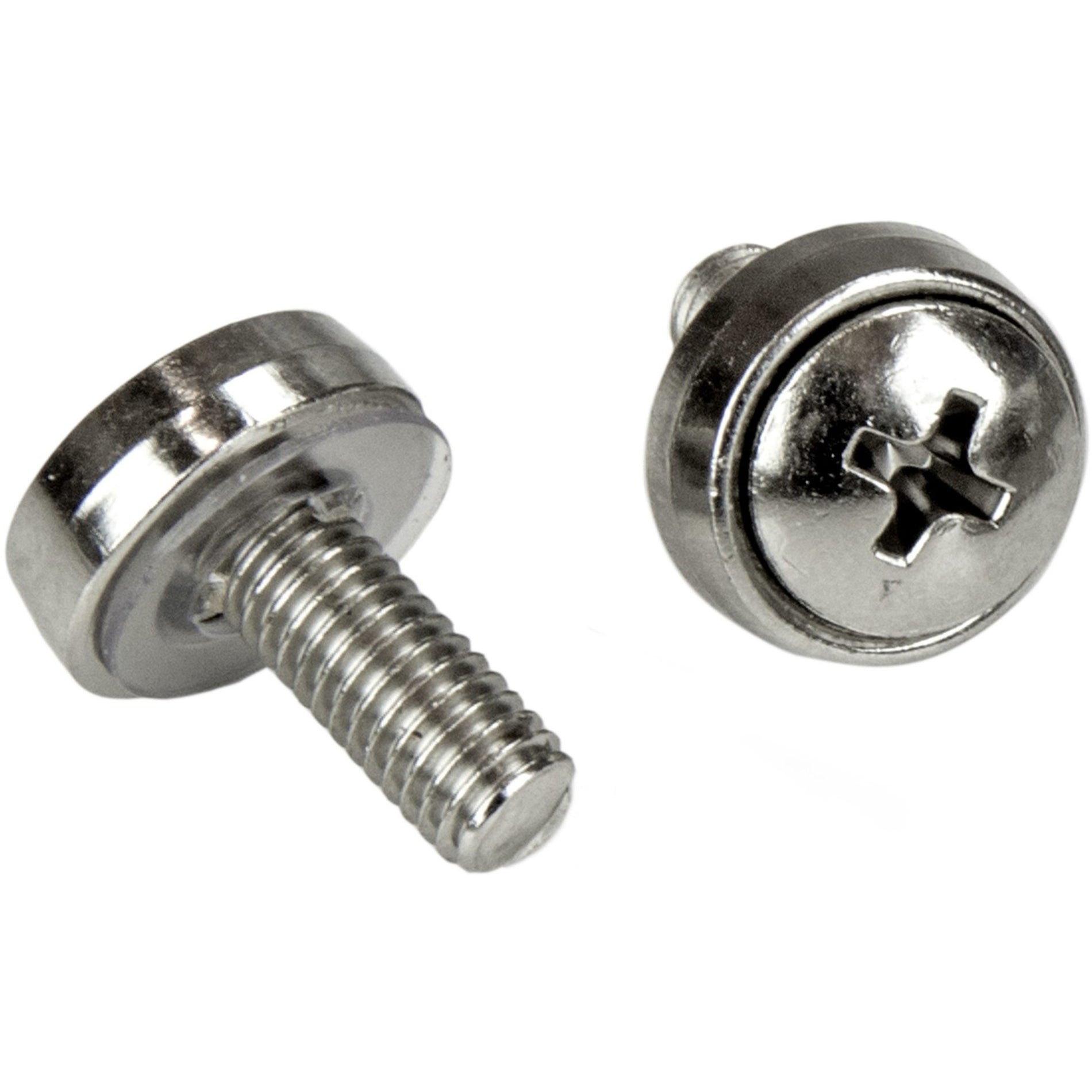 StarTech.com CABSCREWM52 100 Pkg M5 Mounting Screws and Cage Nuts for Server Rack Cabinet, Rust Resistant, Nickel Plated