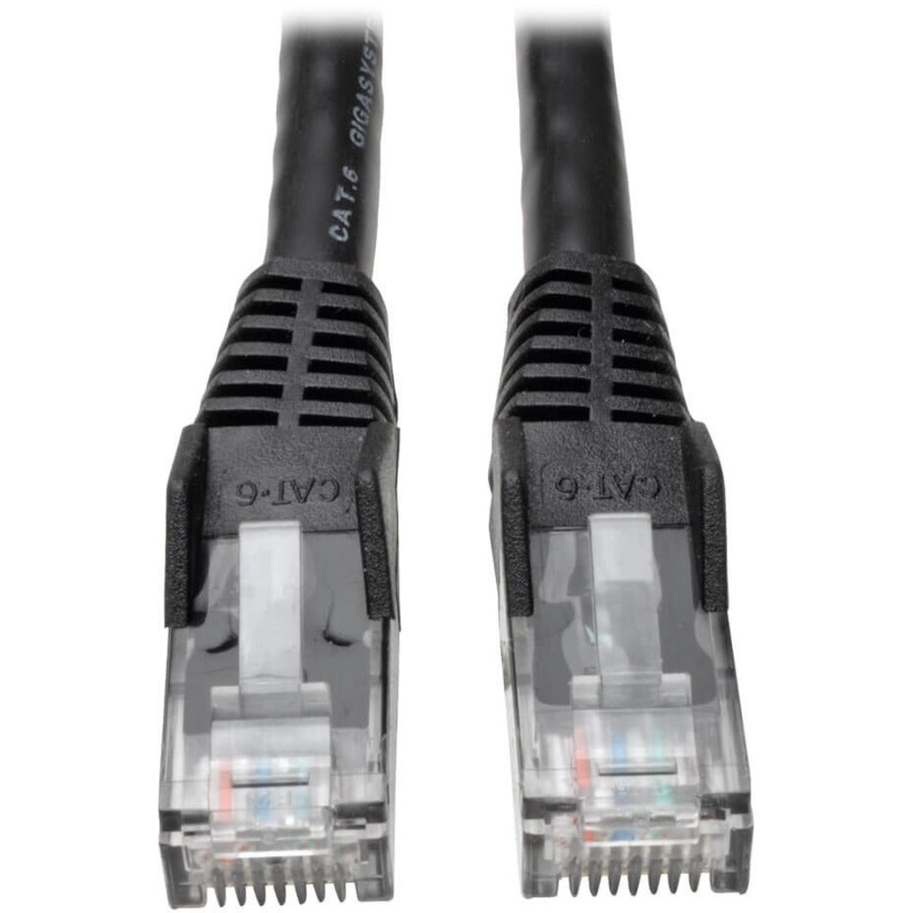 Tripp Lite N201-030-BK 30 pies Cat6 Negro Gigabit Cable de conexión moldeado sin enganches Tasa de Transferencia de Datos de 10 Gbit/s