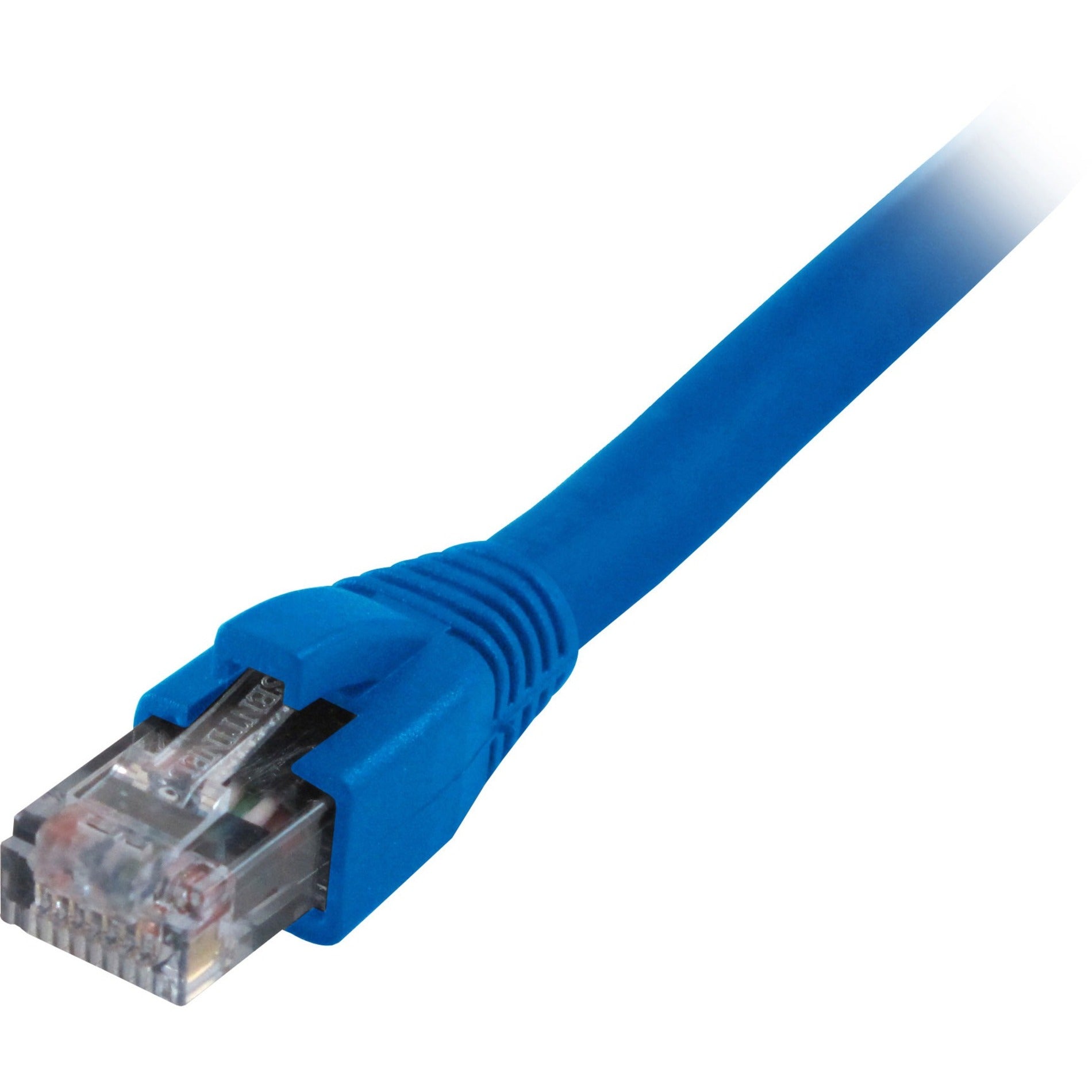 综合 CAT6A-100BLU CAT6A 屏蔽跳线 蓝色 100 英尺，10 Gbit/s 数据传输速率，防卡靴