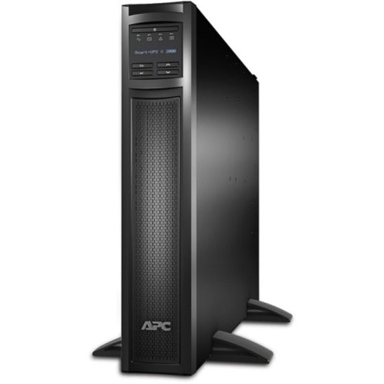 APC Smart-UPS X in tower configuration showing vertical orientation and stabilizing base