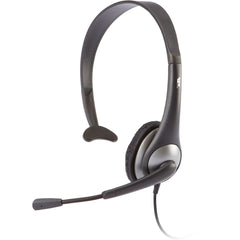 Cyber Acoustics AC-104 Headset Over-the-head Monaural Headset with Boom Microphone Noise Cancelling Adjustable Headband