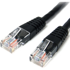 StarTech.com M45PATCH15BK Cable de parcheo UTP Cat5e moldeado negro de 15 pies garantía de por vida conectores dorados alivio de tensión