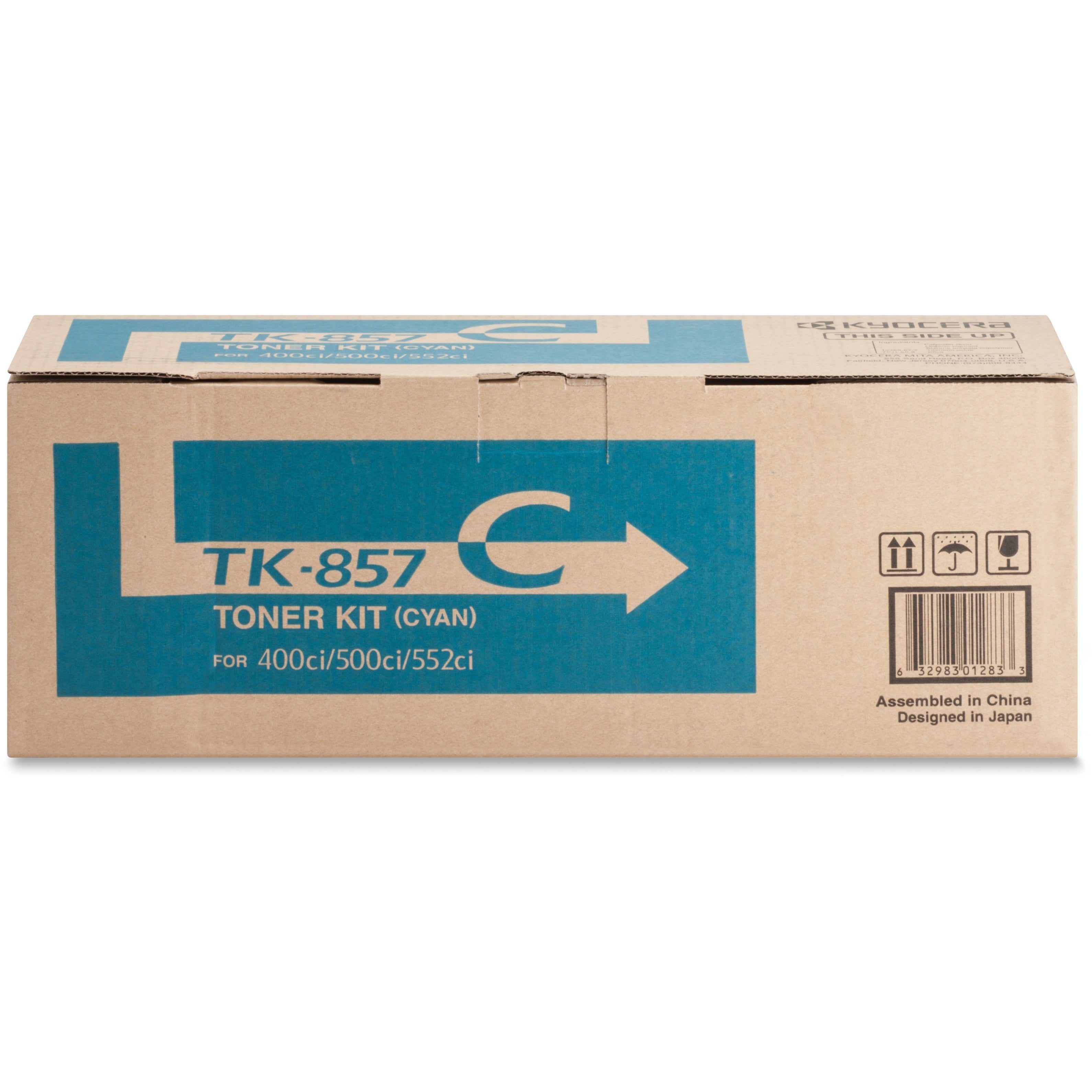 Kyocera TK857C Toner Cartridge, Cyan, 18,000 Page Yield