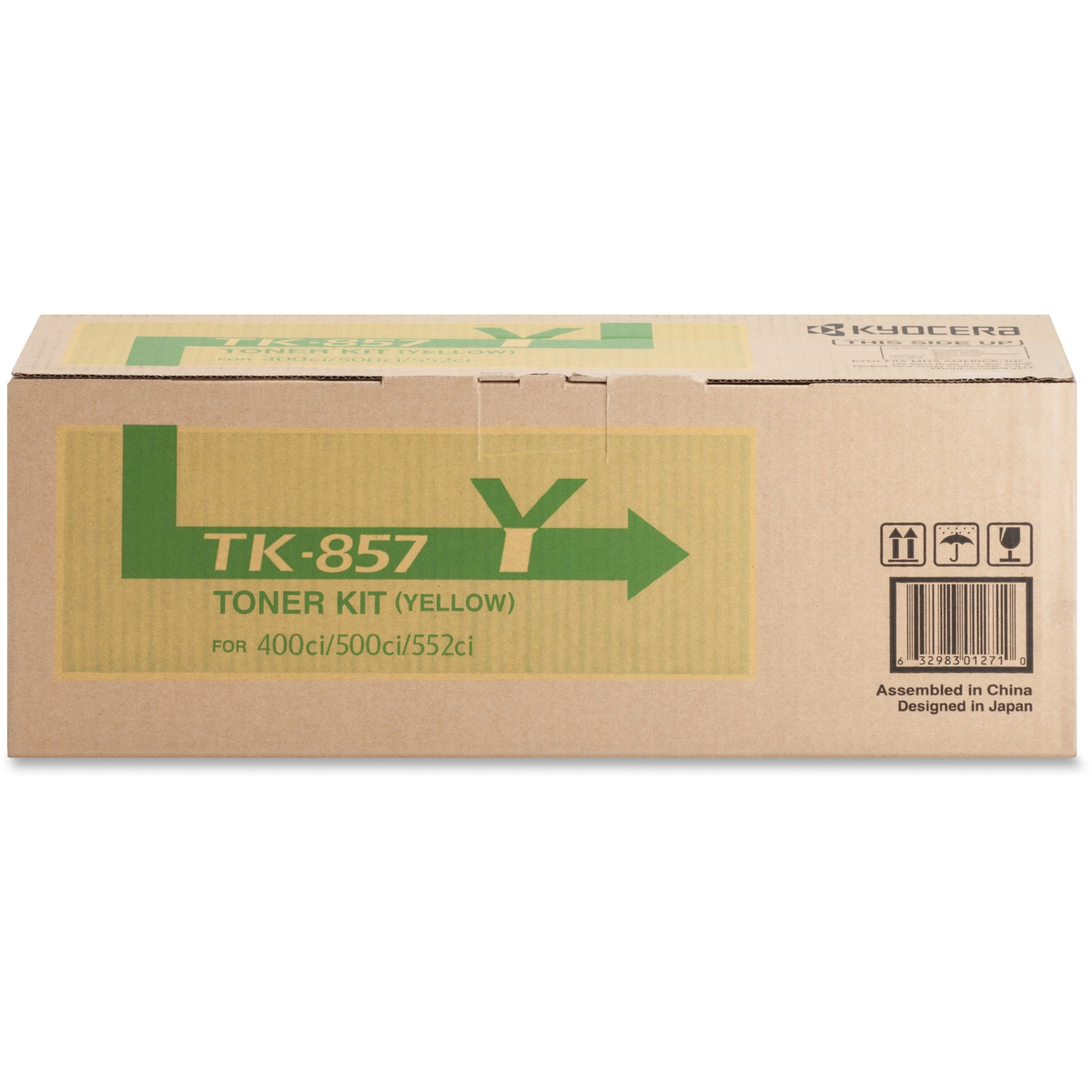 Kyocera TK857Y Toner Cartridge, Yellow, 18,000 Page Yield