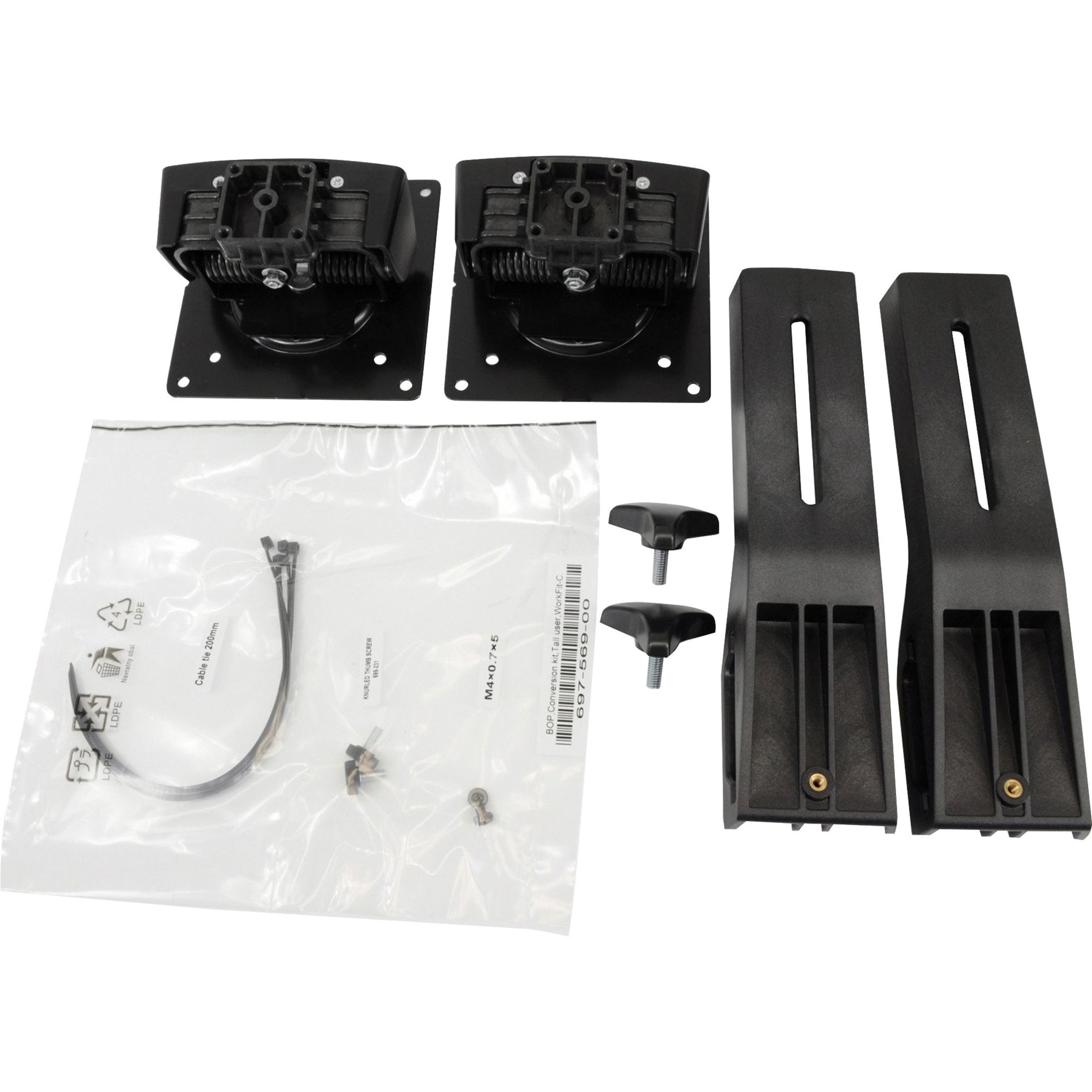 Ergotron 97-616 WorkFit Conversion Kit: LCD & Laptop to Dual, 5 Year Warranty