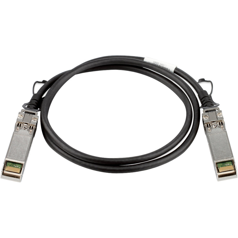 D-Link DEM-CB100S 1-meter black Direct Attach Cable with SFP+ connectors on both ends for 10GbE network connectivity