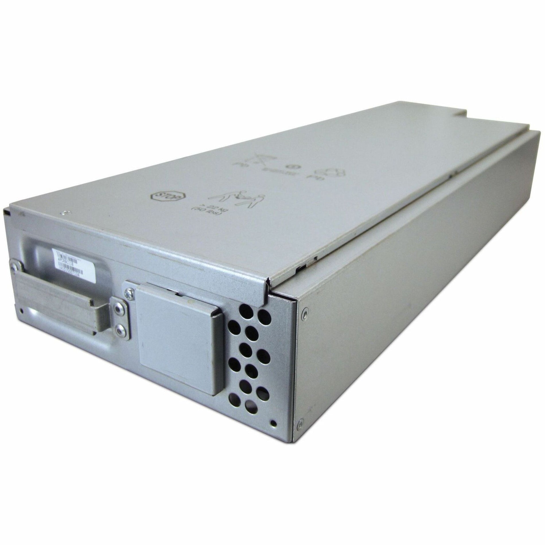 APC APCRBC118 Replacement Battery Cartridge side view showing hot-swap mechanism and ventilation design-alternate-image1