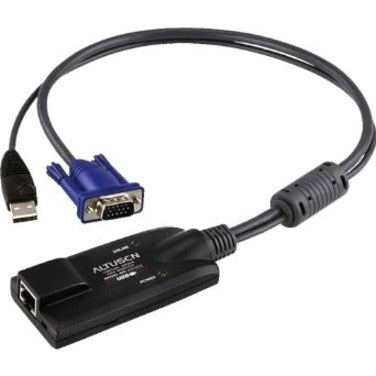 ATEN KA7570 KVM Cable, Copper Conductor, RJ-45 Network - Female to HD-15 - Male, USB - Male, Black