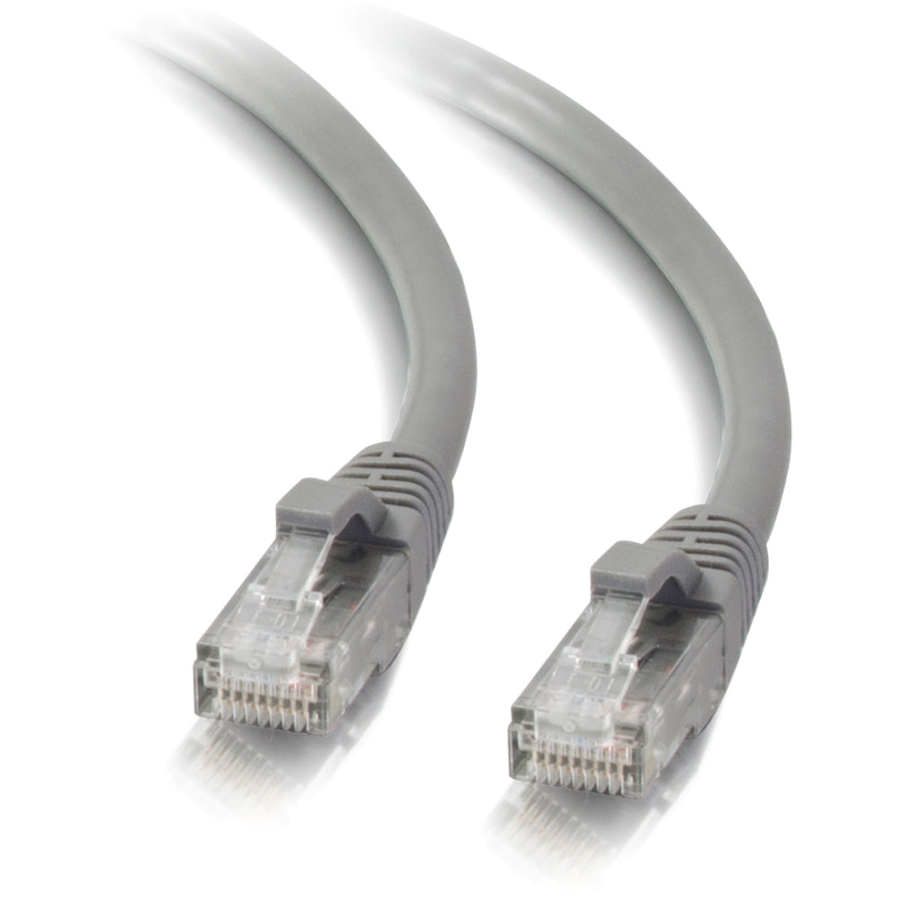 C2G 22013 15 ft Cat5e Snagless UTP Unshielded Network Patch Cable Gray C2G -> Câble de patch réseau UTP Cat5e sans protection contre les accrocs de 457 m gris
