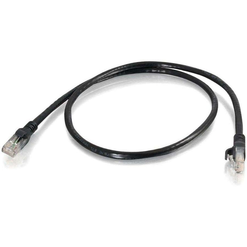 C2G 10294 10-foot black Cat6 ethernet cable with RJ-45 connectors shown in curved position