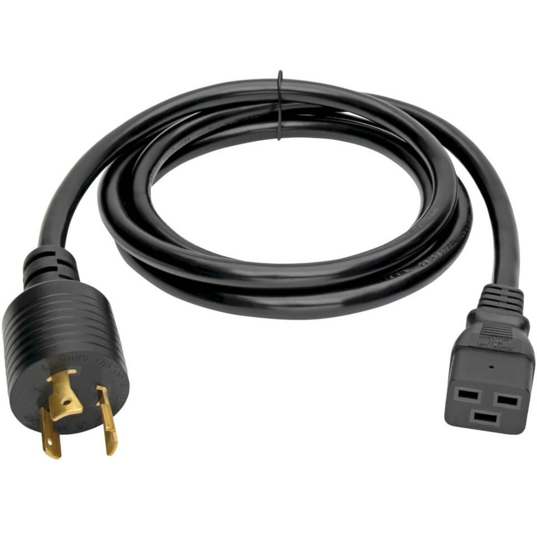 Tripp Lite P040-006 Standard Power Cord, 6 ft, 20A, 250V AC, NEMA L6-20P to IEC 60320 C19, Black