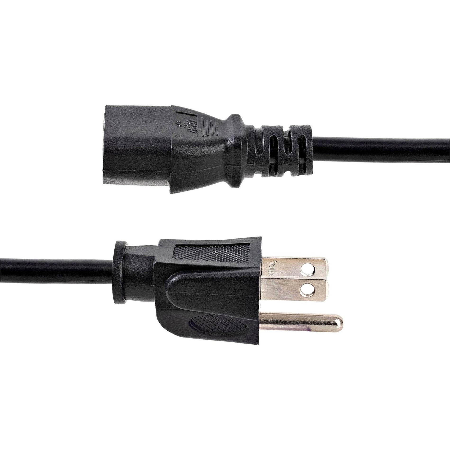 StarTech.com PXT10115 15 ft Standard Computer Power Cord - NEMA5-15P to C13 Lifetime Warranty 10A 125V AC  スタートック・ドットコム PXT10115 15 フィート 標準 コンピューター 電源コード - NEMA5-15P から C13、 ライフタイム保証、 10A、 125V AC