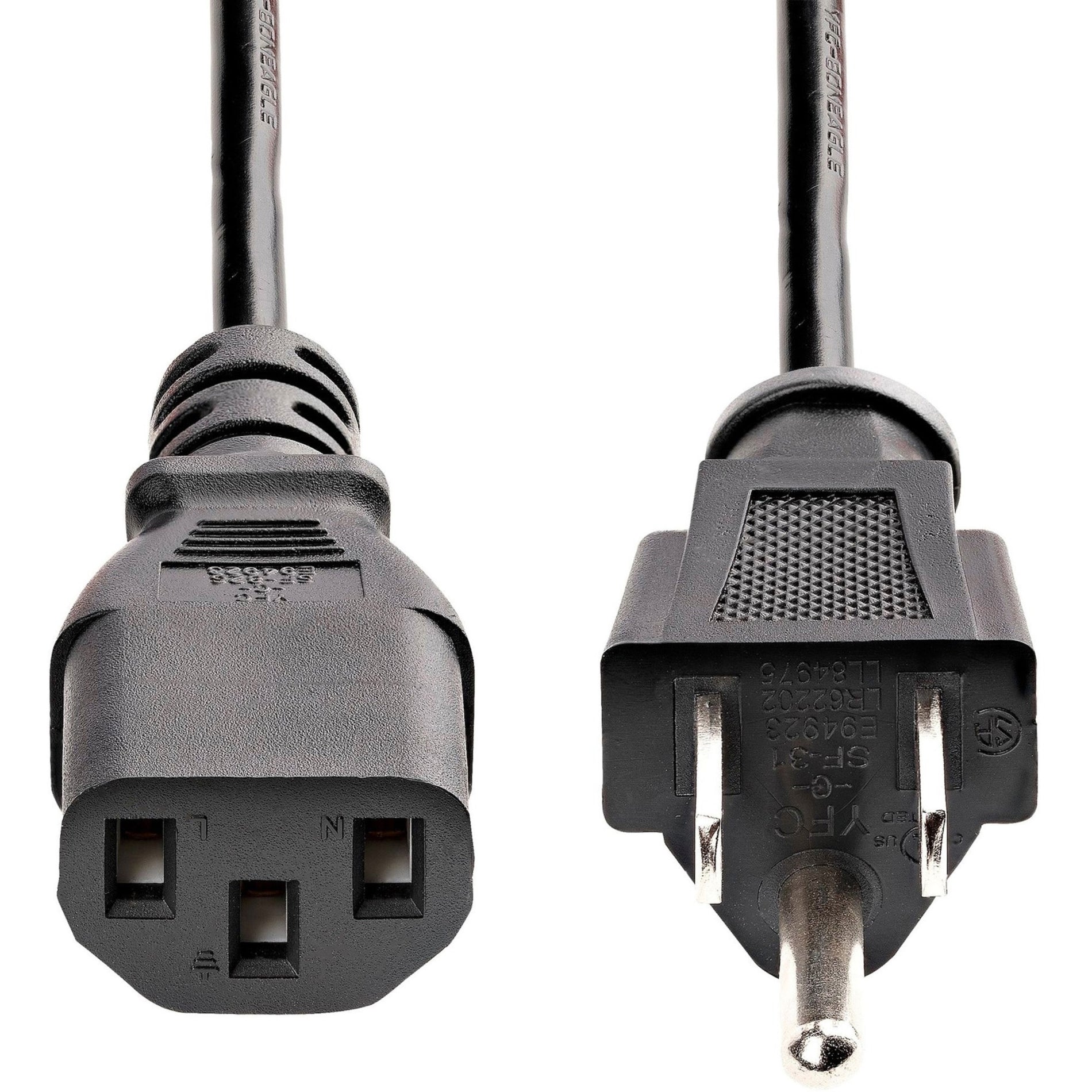 StarTech.com PXT10115 Cable de Alimentación de Computadora Estándar de 15 pies - NEMA5-15P a C13 Garantía de por Vida 10A 125V CA