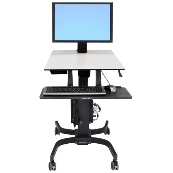 Ergotron 24-216-085 WorkFit-C Single HD Sit Stand Workstation, Height Adjustable Computer Stand