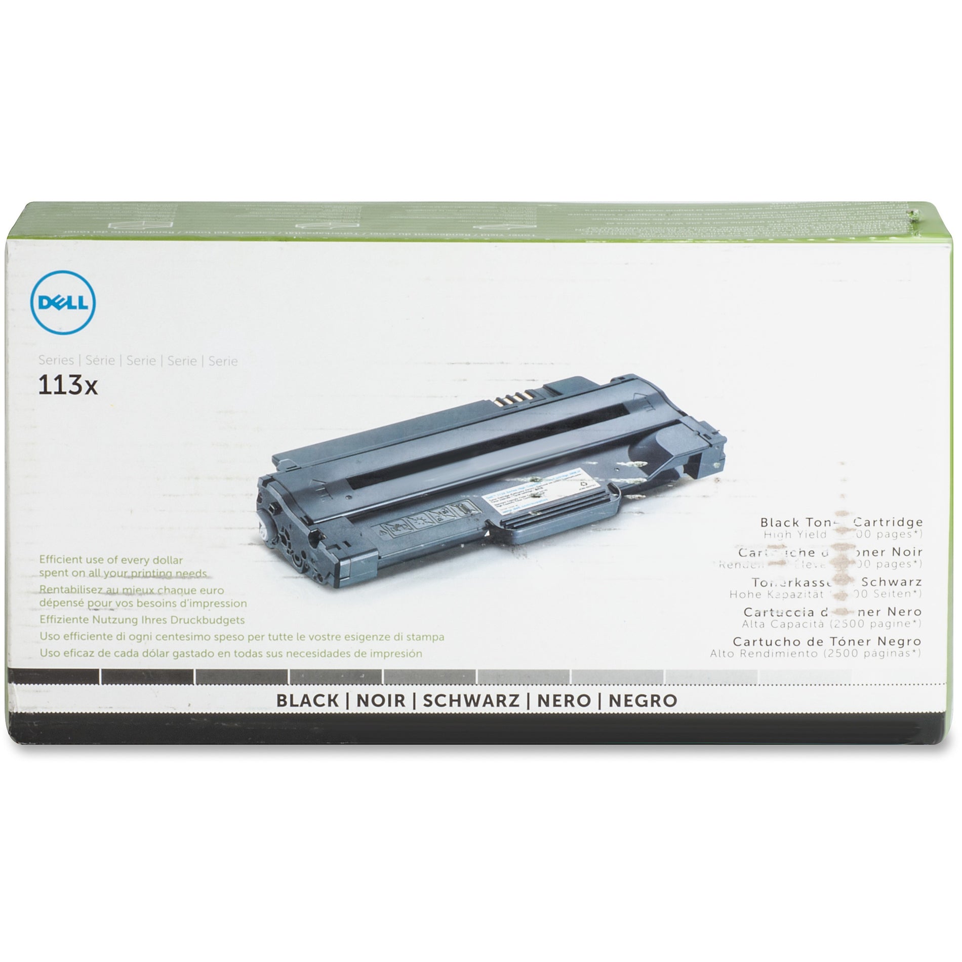 Dell 2MMJP 1130 Printer Toner Cartridge, 2,500 Page High Yield, Black