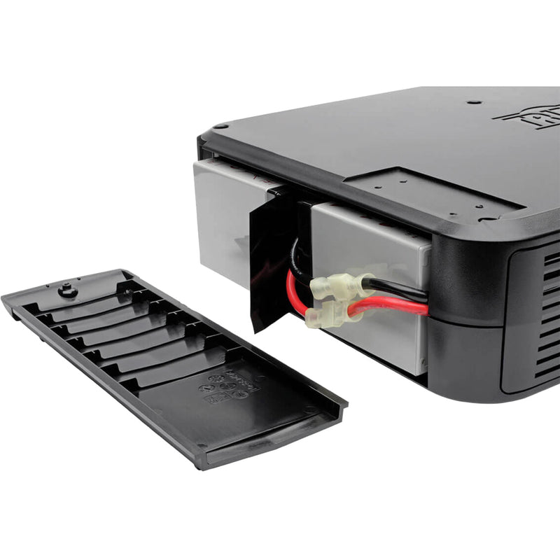 Close-up view of SMART1500LCDXL battery access panel and replacement system