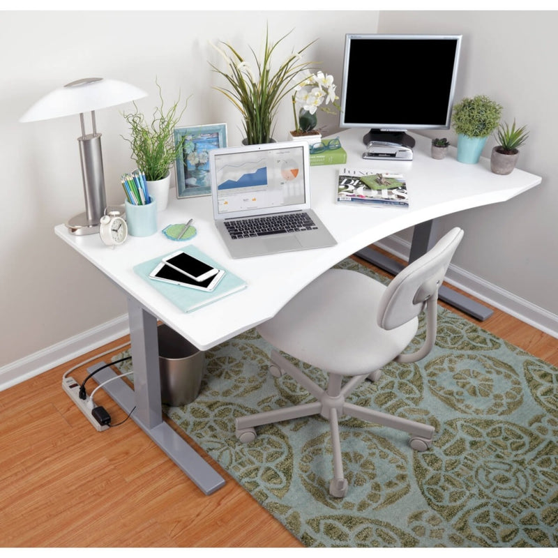 Modern home office workspace with Tripp Lite surge protector