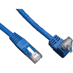 Tripp Lite Cat6 Network Cable, Up-angled Connector, Gold-plated RJ-45 M/M, 3ft Blue, 1Gbps, Molded Stranded, ETL Verified (Lifetime Warranty) - N204-003-BL-UP