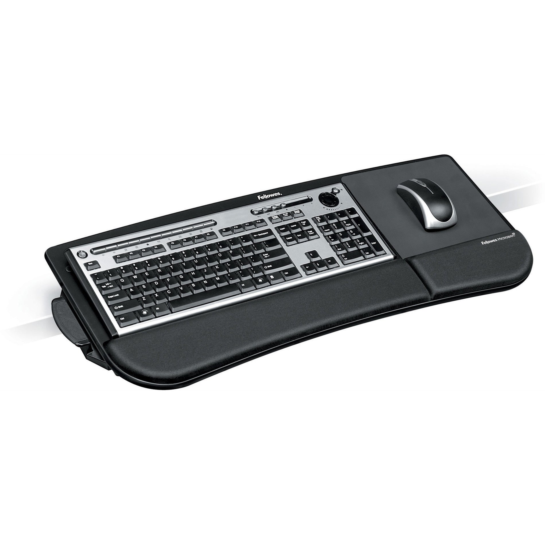 Fellowes 8060101 Tilt 'n Slide Keyboard Manager Ergonomisches Design Einfaches Neigen und Verschieben Komfortables Tippen und Mausen