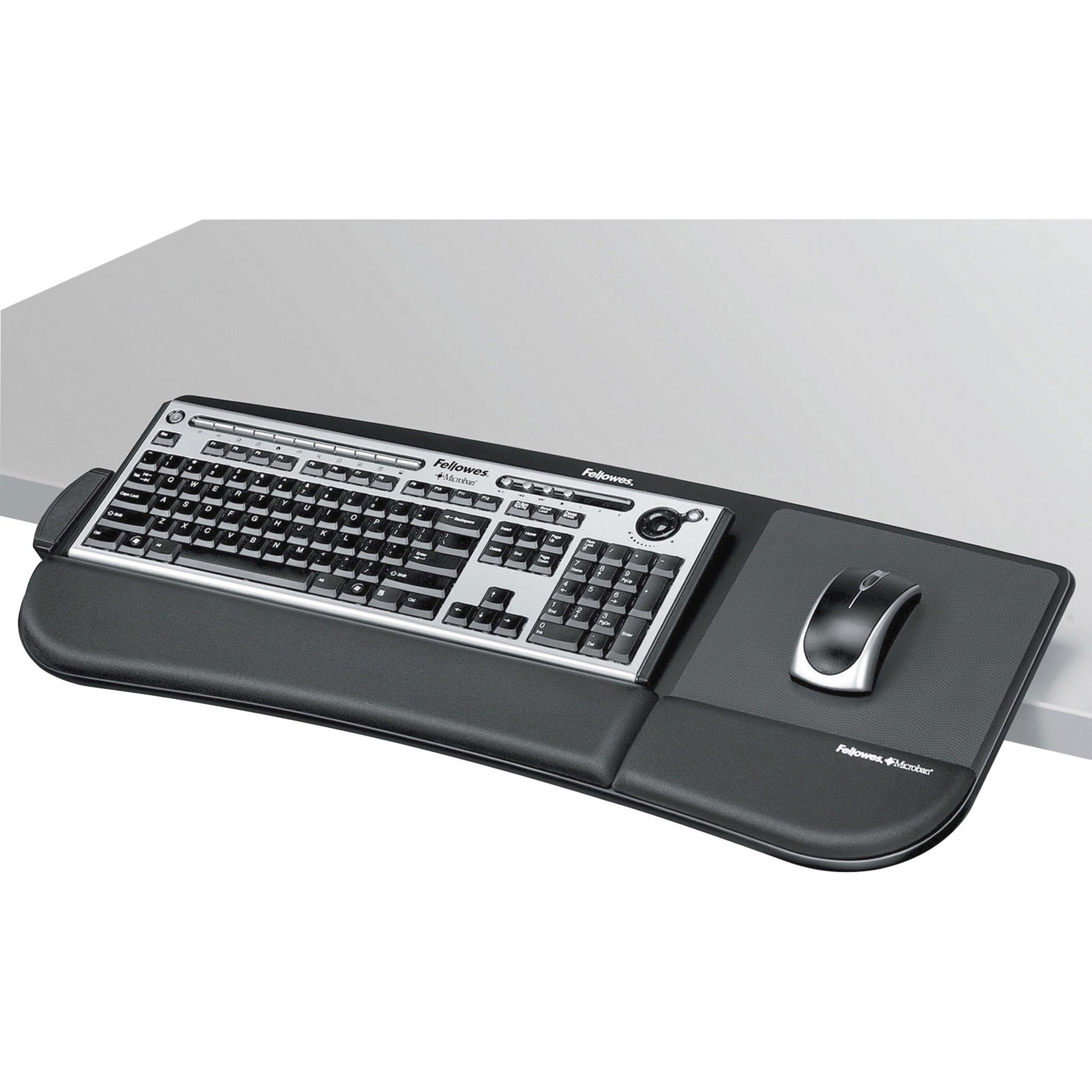 Fellowes 8060101 Tilt 'n Slide Keyboard Manager Ergonomisches Design Einfaches Neigen und Verschieben Komfortables Tippen und Mausen