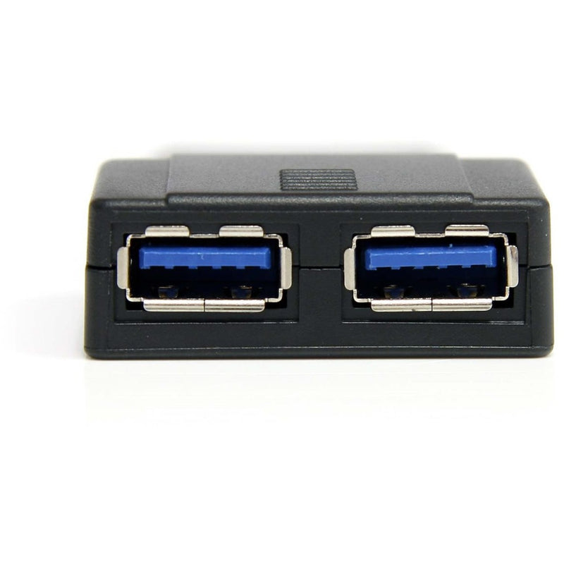 Close-up view of dual USB 3.0 ports on StarTech.com ExpressCard adapter