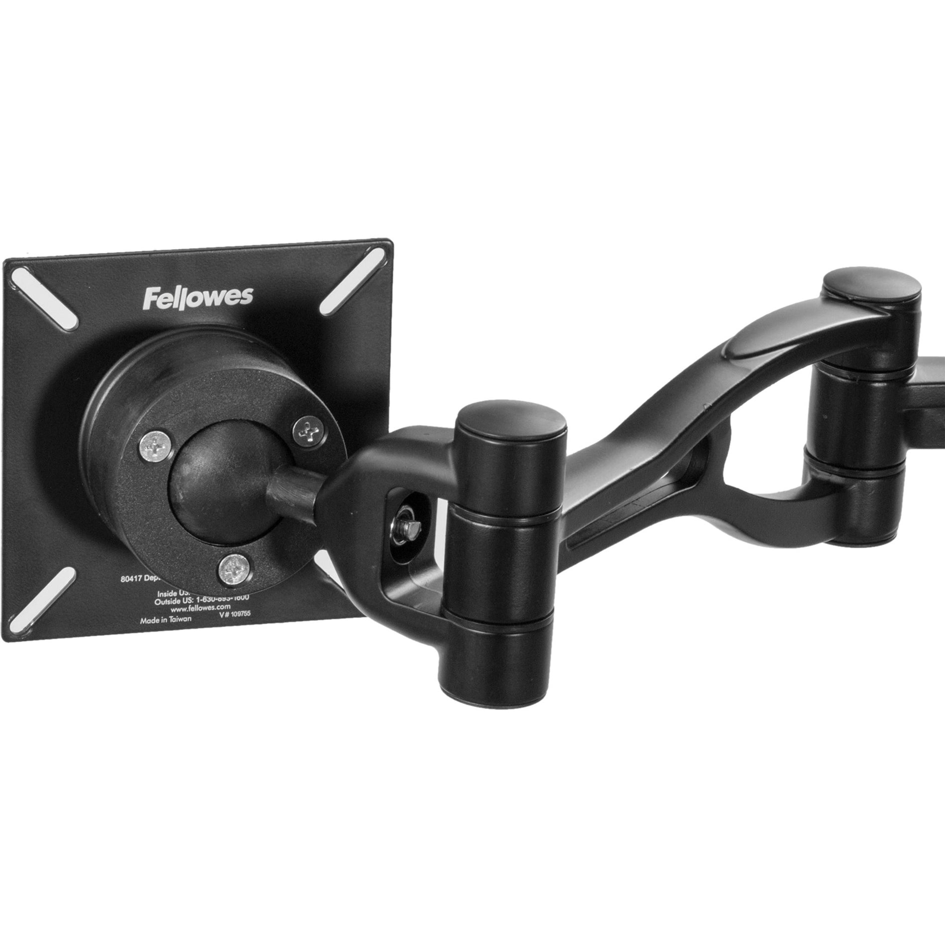 Fellowes 8041701 Professional Series Depth Adjustable Dual Monitor Arm, 3D Adjustability, Reduce Neck Strain, TAA Compliant