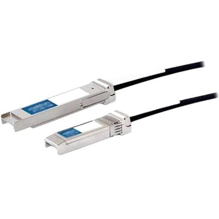 SonicWall 10GB SFP+ Twinaxial Cable with metal connectors and black cable showing both connection ends