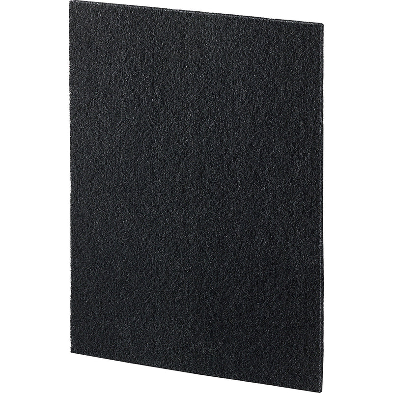 Front view of Fellowes 9372101 black carbon replacement filter showing textured surface