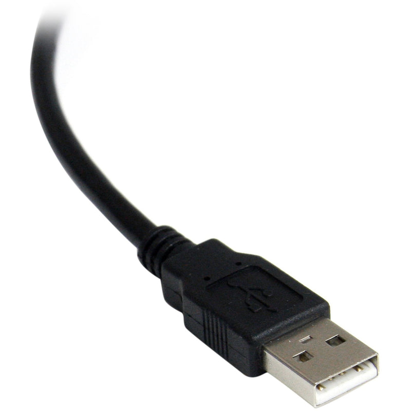 Detailed view of USB Type-A connector on StarTech.com serial adapter cable