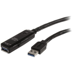 StarTech.com USB 3.0 Active Extension Data Transfer Cable, 10m M/F, 5 Gbit/s Speed, Plug & Play, MAC & PC Compatible, Shielded Copper - USB3AAEXT10M Black (2 Year Warranty)