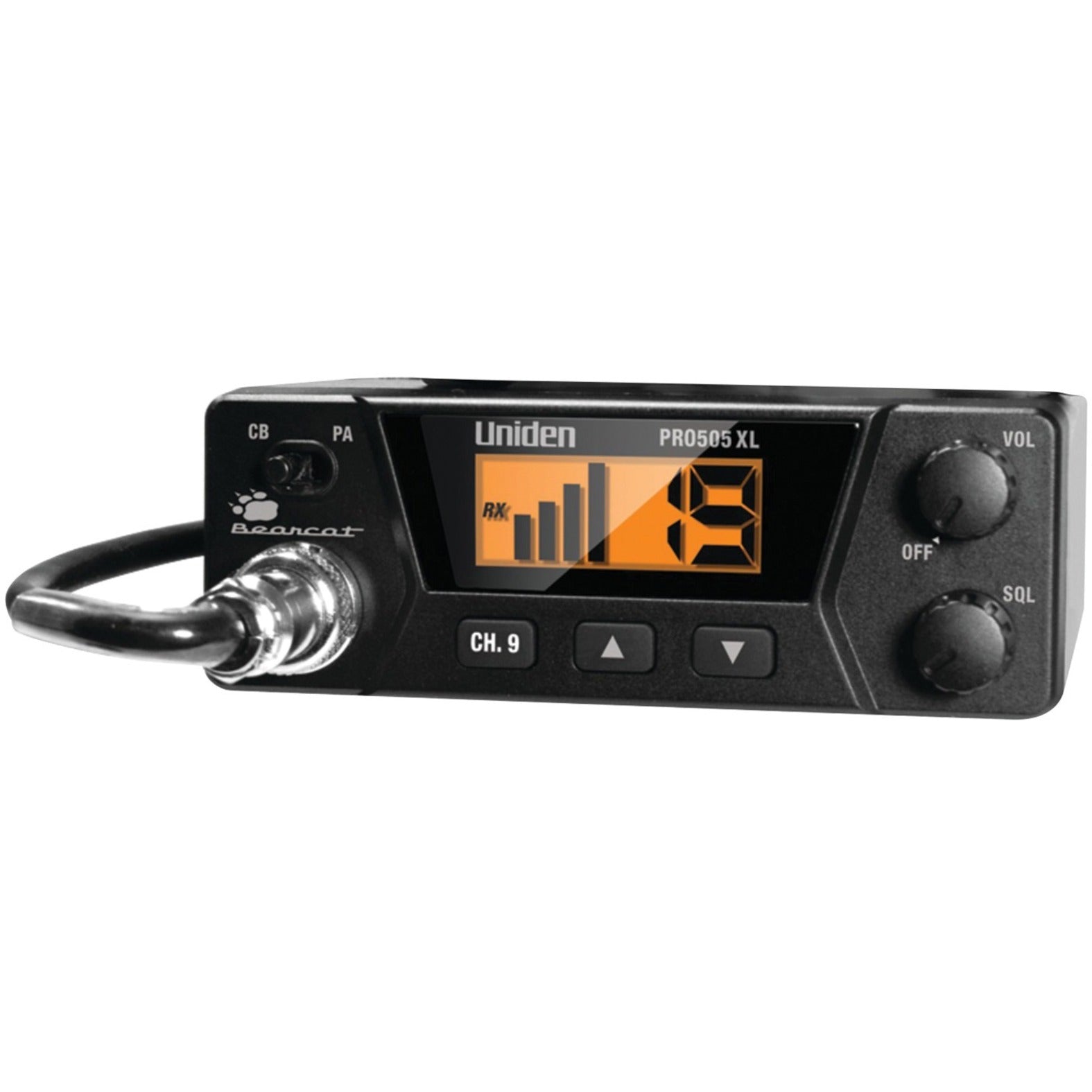 Uniden PRO505XL Bearcat CB Radio, 40 Channels, Backlit LCD Display, 2 Year Warranty