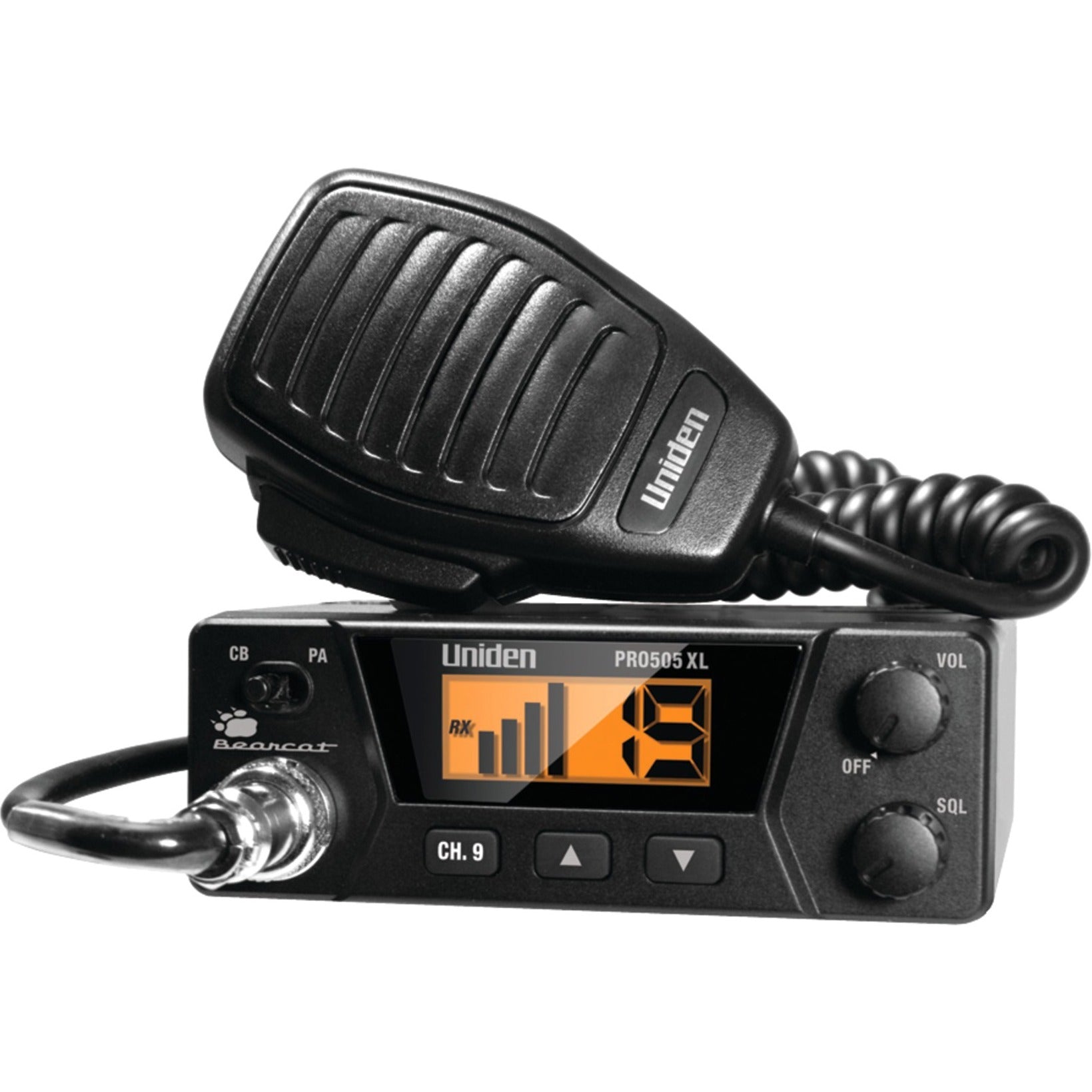 Uniden PRO505XL Bearcat CB Radio, 40 Channels, Backlit LCD Display, 2 Year Warranty