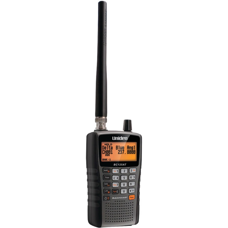 Uniden BC125AT 500 Alpha Tagged Channel Bearcat Handheld Scanner, VHF/UHF, Close Call RF Capture, Backlit LCD Display