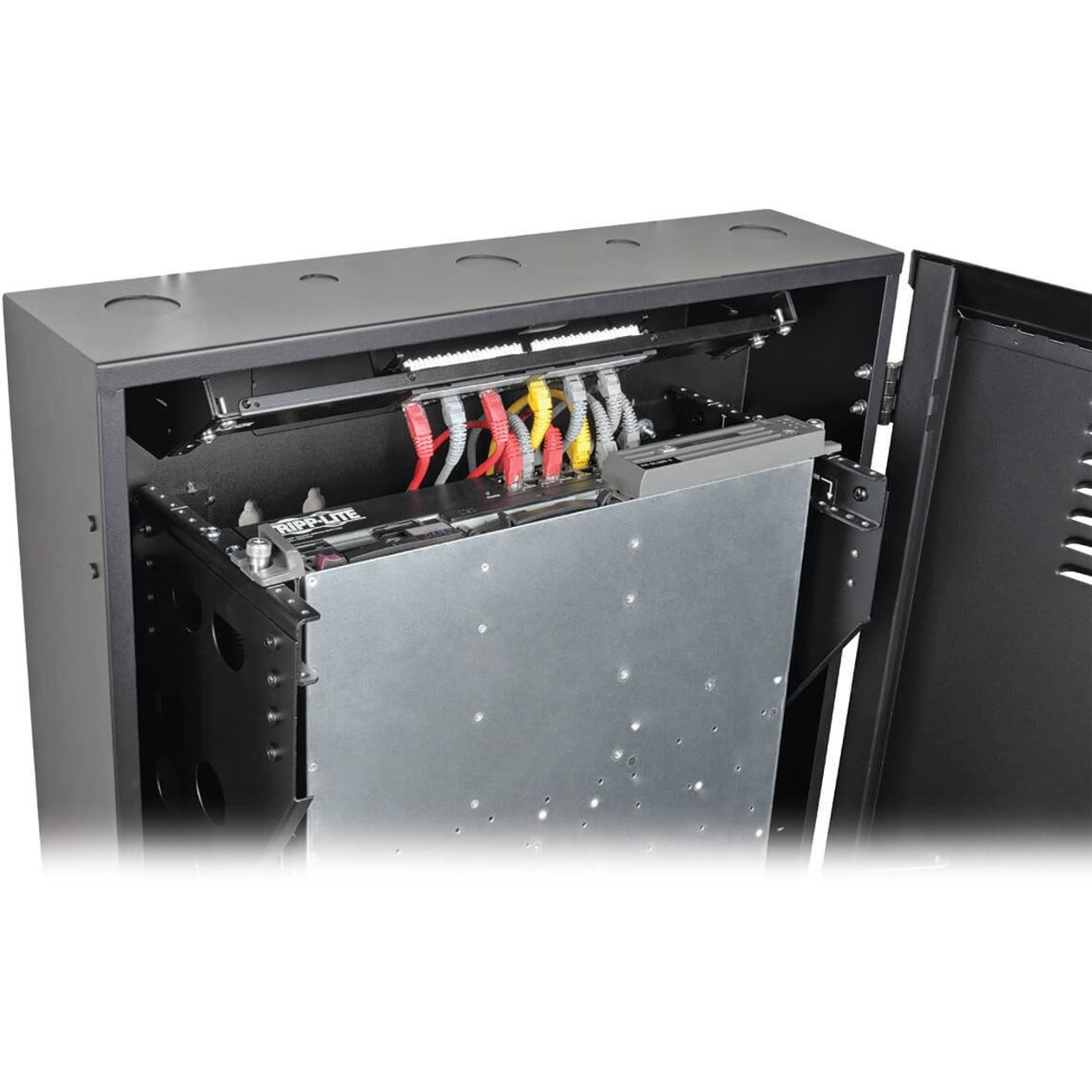 Tripp Lite SRWF5U SmartRack 5U Low-Profile Wall Mount Rack Cabinet Adjustable Depth Ventilated Panels