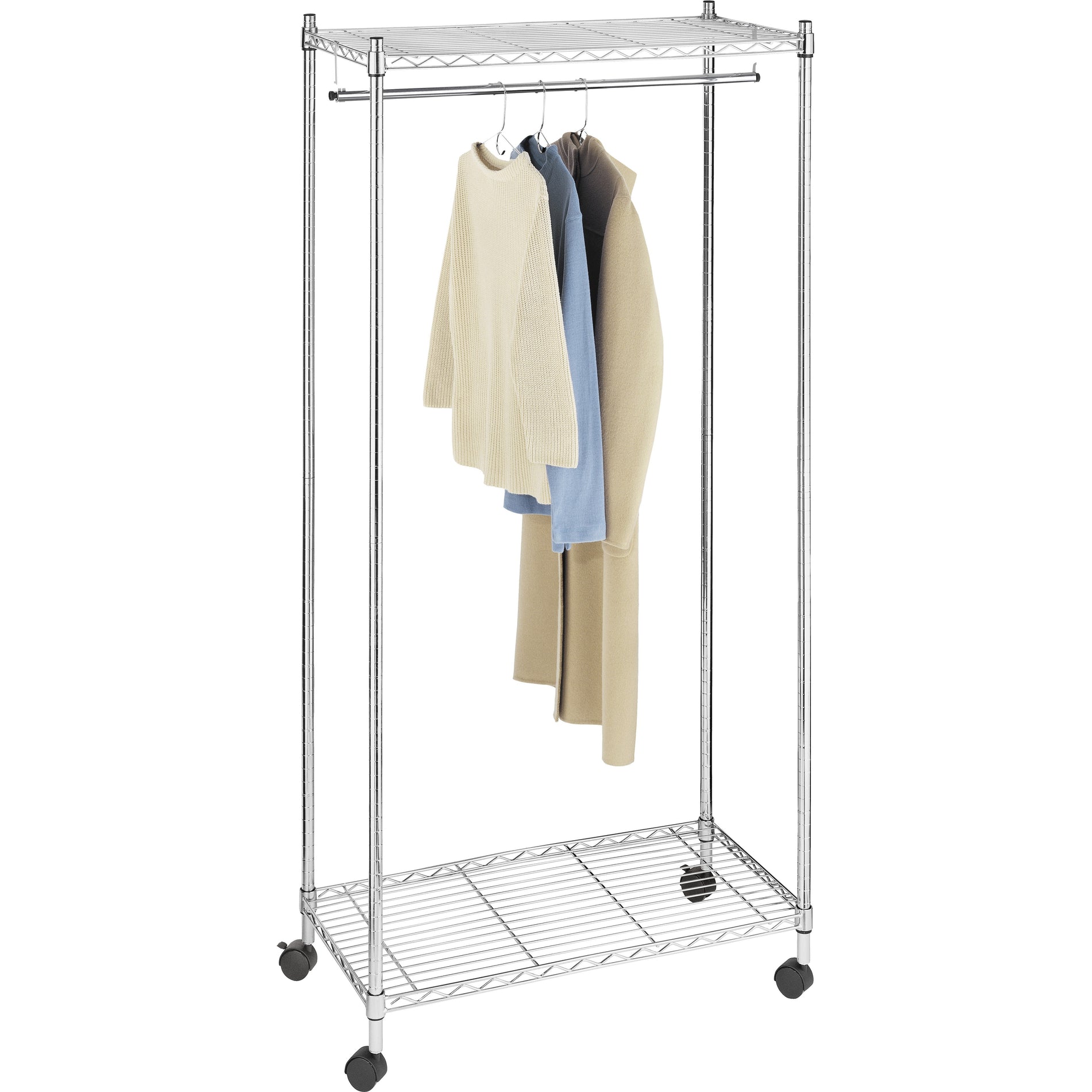 Whitmor 6058 90 Garment Rack Durable Steel Chrome Floor Placement