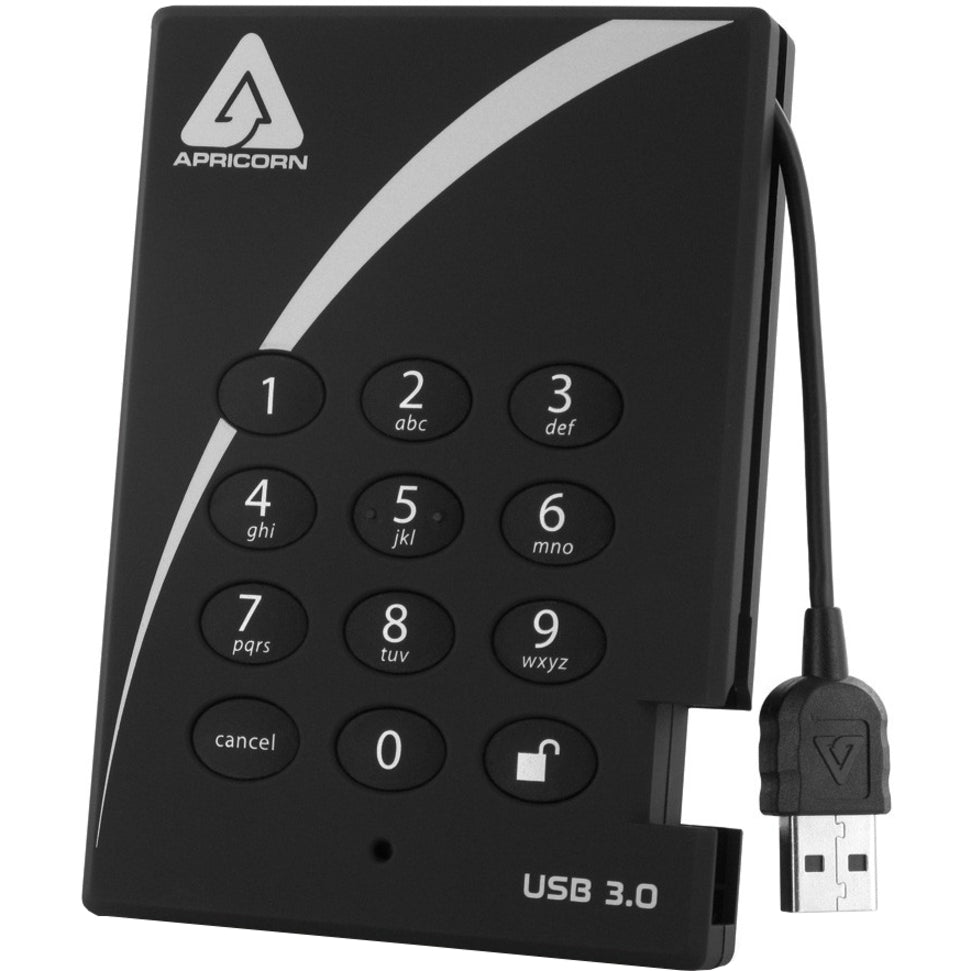 Apricorn A25-3PL256-500F Aegis Padlock Fortress Portable USB HDD