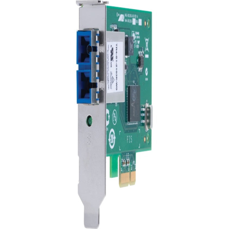 Allied Telesis AT-2911SX Gigabit Ethernet Card, 1000Base-SX Network, PCI Express x1, SC Port, Low-Profile/Full-Height, RoHS Compliant - AT-2911SX/SC-901 (1 Year Warranty)